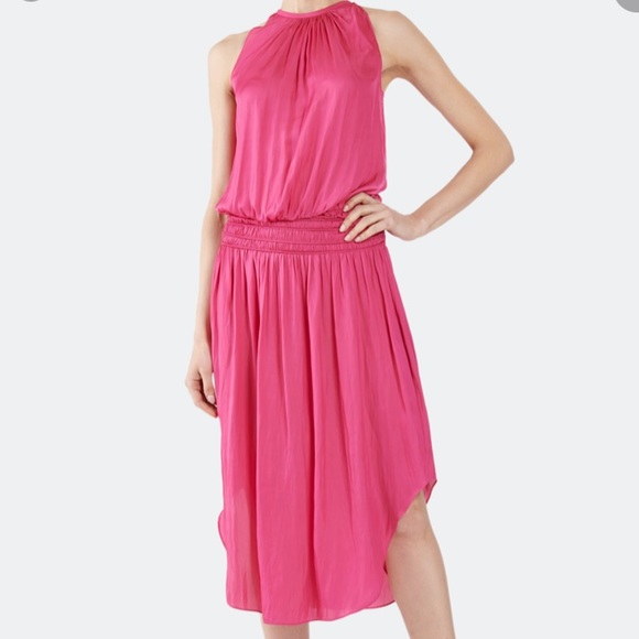 Shiny Audrey Dress - Berry Pink - Picture 3 of 7